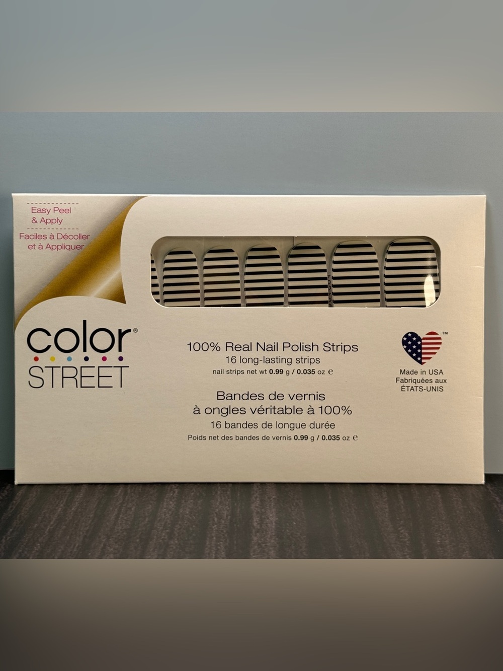 Color Street 100% Nail Polish Strips (Between the Lines-Retired Set) New/Sealed